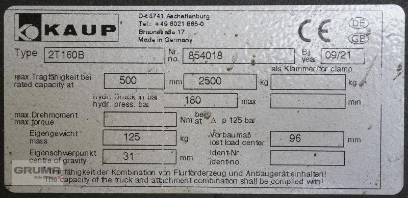 Sonstige Teile типа Kaup 2T160B B=1150 mm, Gebrauchtmaschine в Friedberg-Derching (Фотография 4)