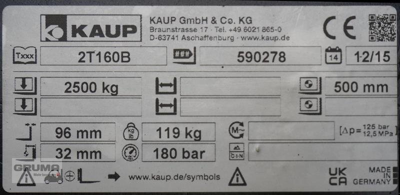 Sonstige Teile typu Kaup 2T160B, Breite 1040 mm, Gebrauchtmaschine w Friedberg-Derching (Zdjęcie 4)