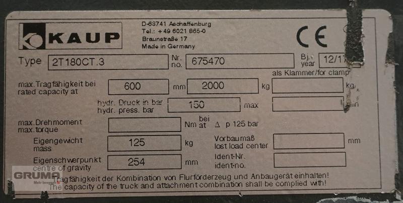 Sonstige Teile del tipo Kaup 2T180CT.3, Gebrauchtmaschine en Friedberg-Derching (Imagen 4)