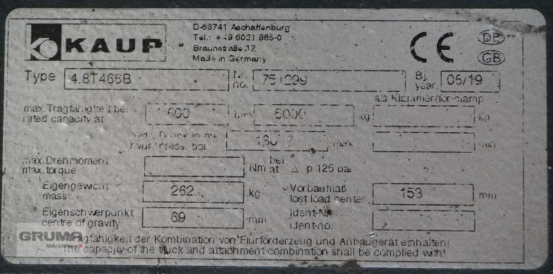 Sonstige Teile typu Kaup 4,8T466B B=1350 mm, Gebrauchtmaschine v Friedberg-Derching (Obrázek 4)