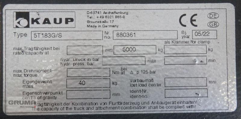 Sonstige Teile tipa Kaup 5T183G/S, Gebrauchtmaschine u Friedberg-Derching (Slika 4)