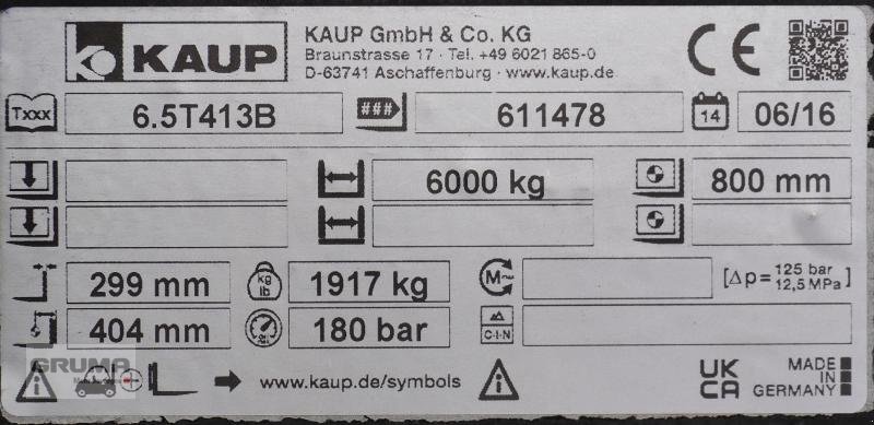 Sonstige Teile typu Kaup 6,5T413B, Breite 1860 mm, Gebrauchtmaschine v Friedberg-Derching (Obrázok 4)