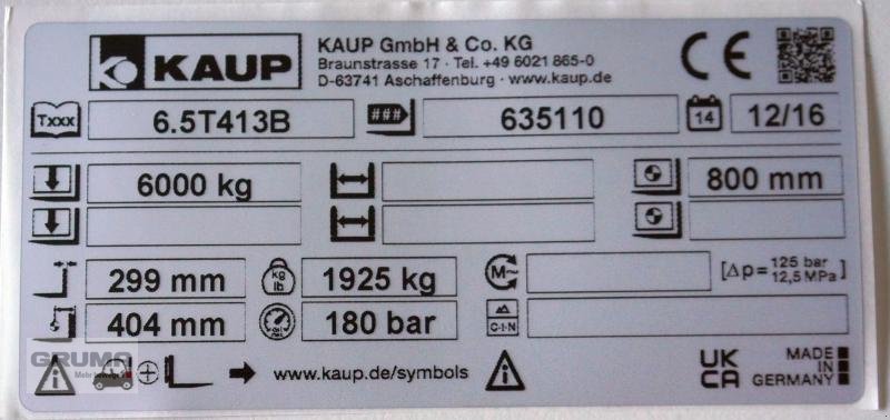 Sonstige Teile des Typs Kaup 6,5T413B, Breite 1860 mm, Gebrauchtmaschine in Friedberg-Derching (Bild 6)