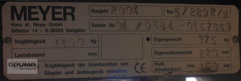 Sonstige Teile za tip Meyer Agrartechnik Meyer 5/2202/N, Gebrauchtmaschine u Friedberg-Derching (Slika 4)