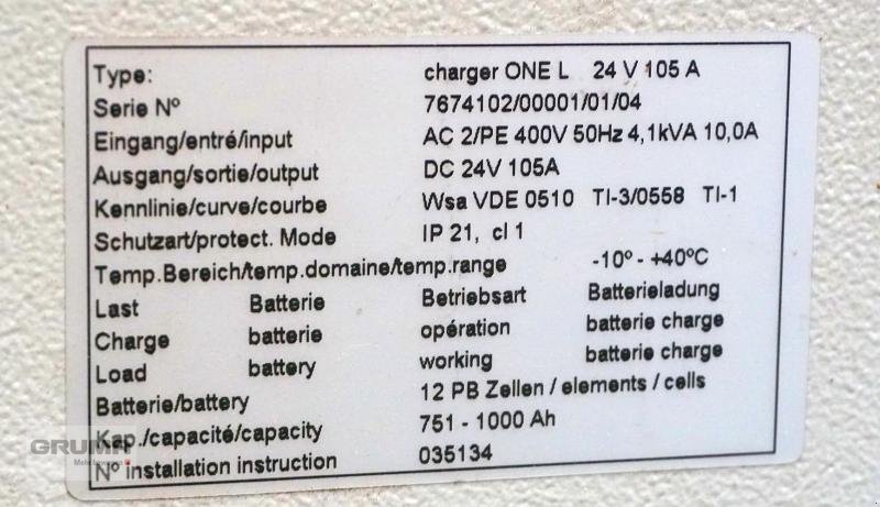 Sonstige Teile Türe ait Rottmann Automation Charger one L 24 V/105 A, Gebrauchtmaschine içinde Friedberg-Derching (resim 3)