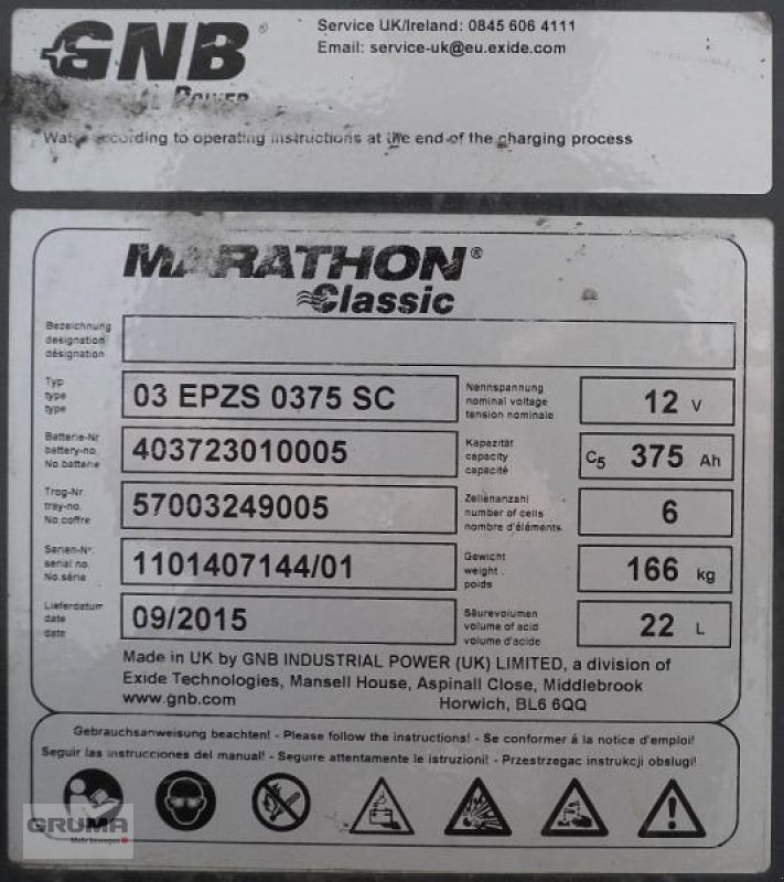 Sonstige Teile типа Sonstige 24 Volt 3 PzS 375 Ah, Gebrauchtmaschine в Friedberg-Derching (Фотография 5)