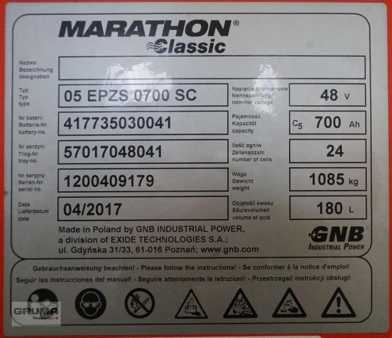 Sonstige Teile of the type Sonstige 48 Volt 5 PzS 700 Ah, Gebrauchtmaschine in Friedberg-Derching (Picture 5)