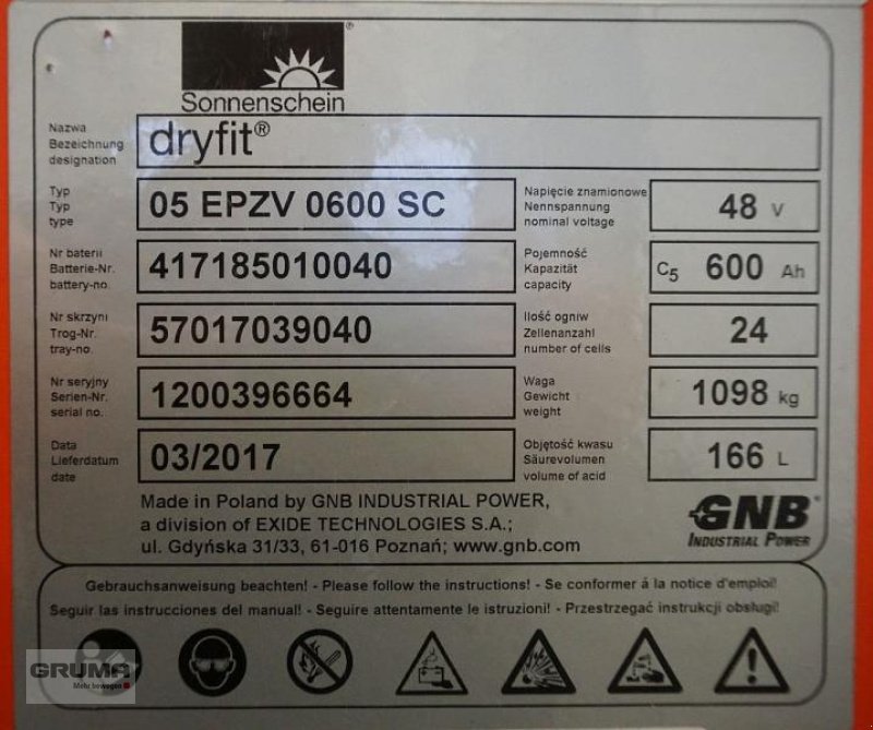 Sonstige Teile tipa Sonstige 48 Volt 5 PzV 600 Ah, Gebrauchtmaschine u Friedberg-Derching (Slika 5)