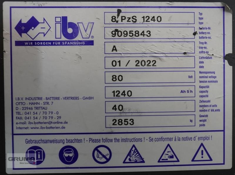 Sonstige Teile a típus Sonstige 80 Volt 8 PzS 1240 Ah, Gebrauchtmaschine ekkor: Friedberg-Derching (Kép 5)