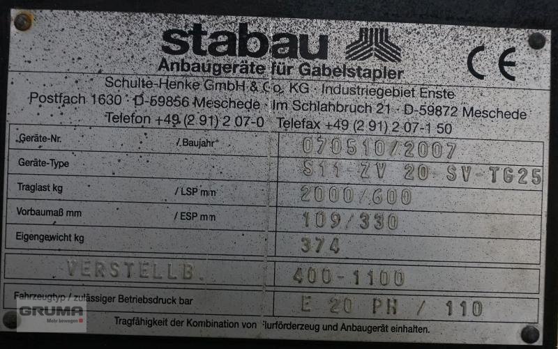 Sonstige Teile a típus Stabau S 11-ZV 20/TG 25, Gebrauchtmaschine ekkor: Friedberg-Derching (Kép 4)