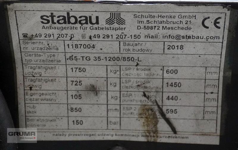 Sonstige Teile типа Stabau S5-TG 35-1200/850-L, Gebrauchtmaschine в Friedberg-Derching (Фотография 5)