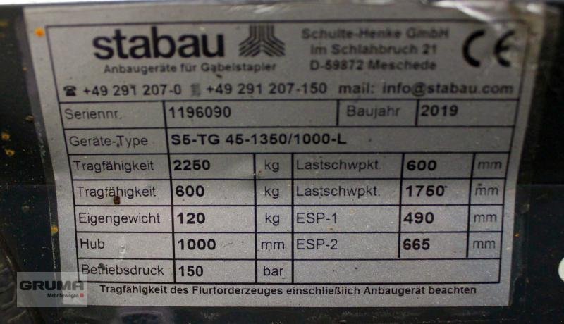 Sonstige Teile του τύπου Stabau S5-TG 45-1350/1000, Gebrauchtmaschine σε Friedberg-Derching (Φωτογραφία 4)