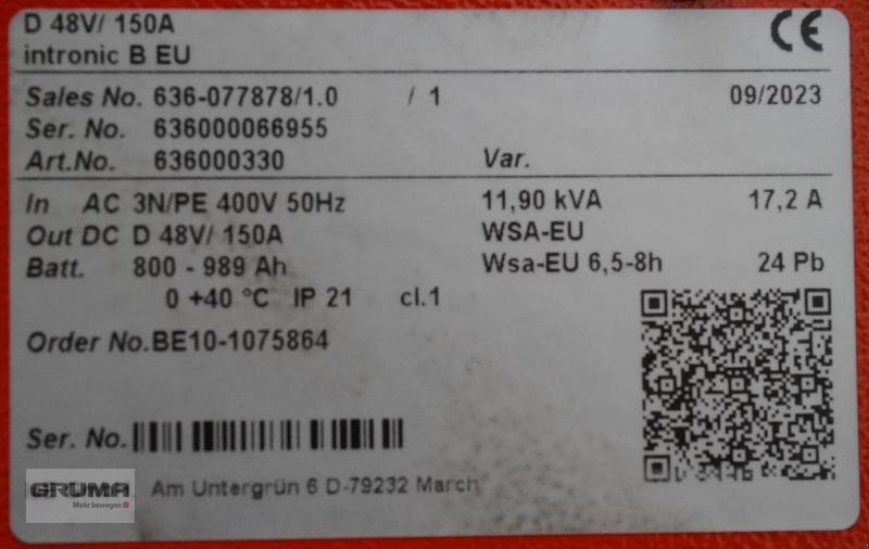 Sonstige Teile a típus TS Industrie intronic B EU D 48V/150A, Gebrauchtmaschine ekkor: Friedberg-Derching (Kép 6)