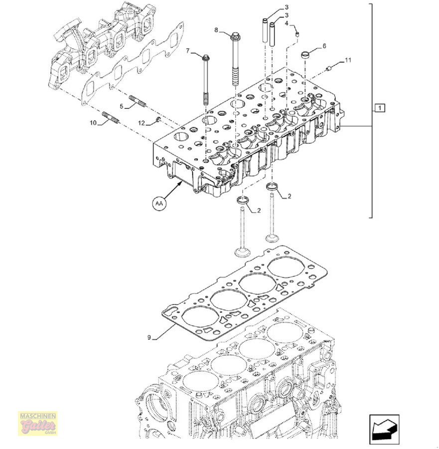 Sonstige Traktorteile tip New Holland Zylinderkopf CNH 5801823163 komplett mit Ventile, Gebrauchtmaschine in Kötschach (Poză 10)