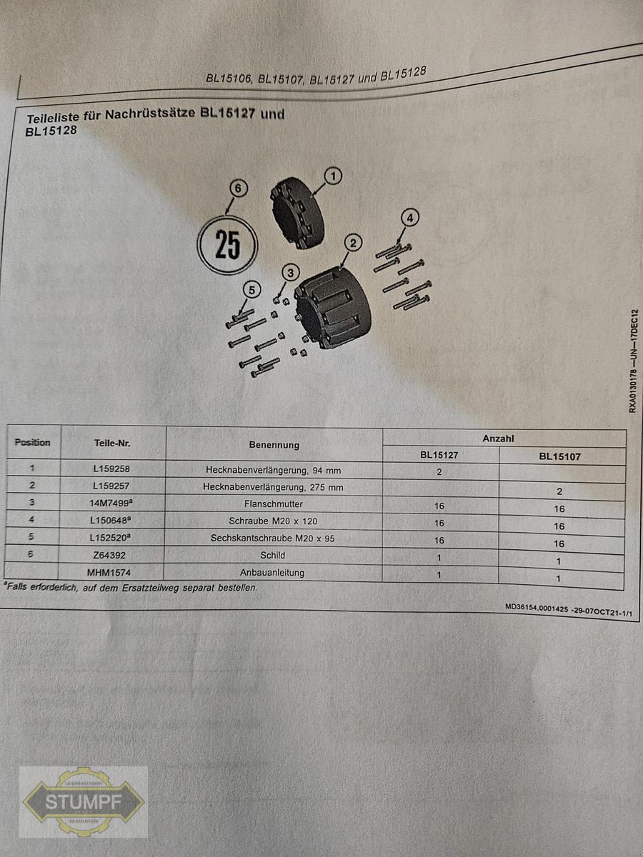 Sonstige Traktorteile a típus Sonstige John Derre, Gebrauchtmaschine ekkor: Grafenstein (Kép 2)