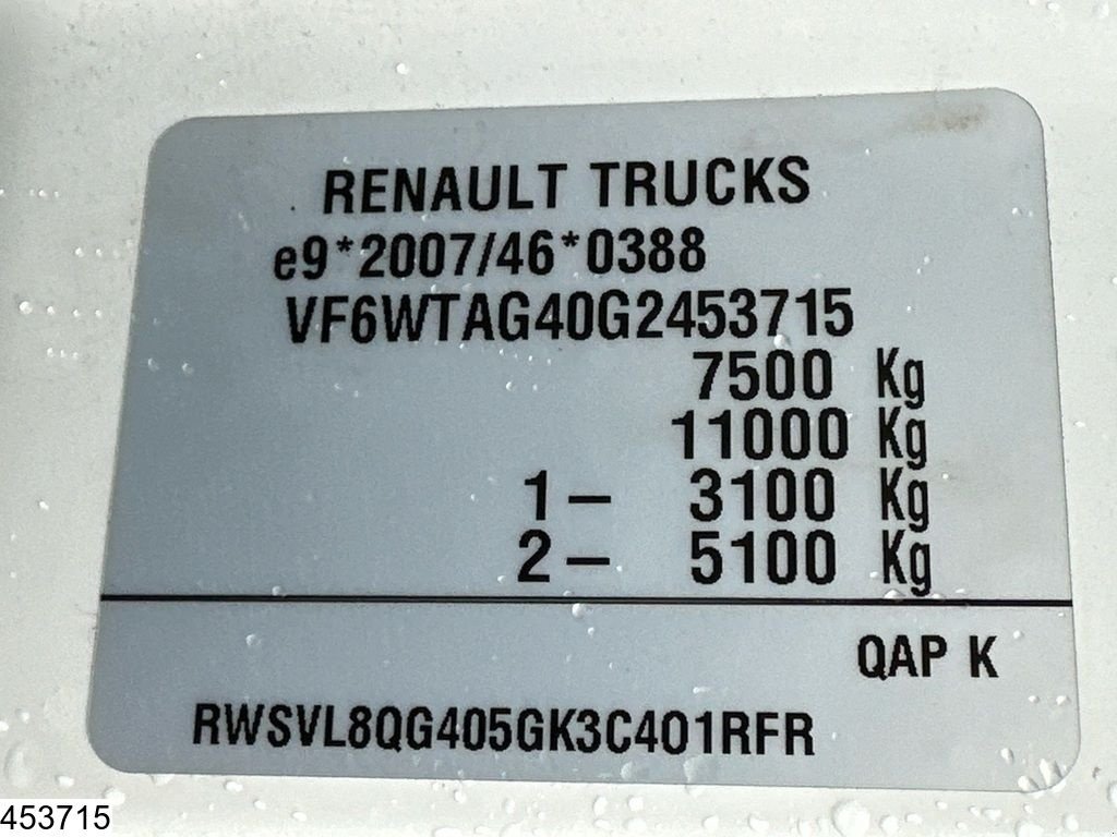 Sonstige Transporttechnik du type Renault D7.5 180 EURO 6, DHOLLANDIA, Steel Suspension, Gebrauchtmaschine en Ede (Photo 7)