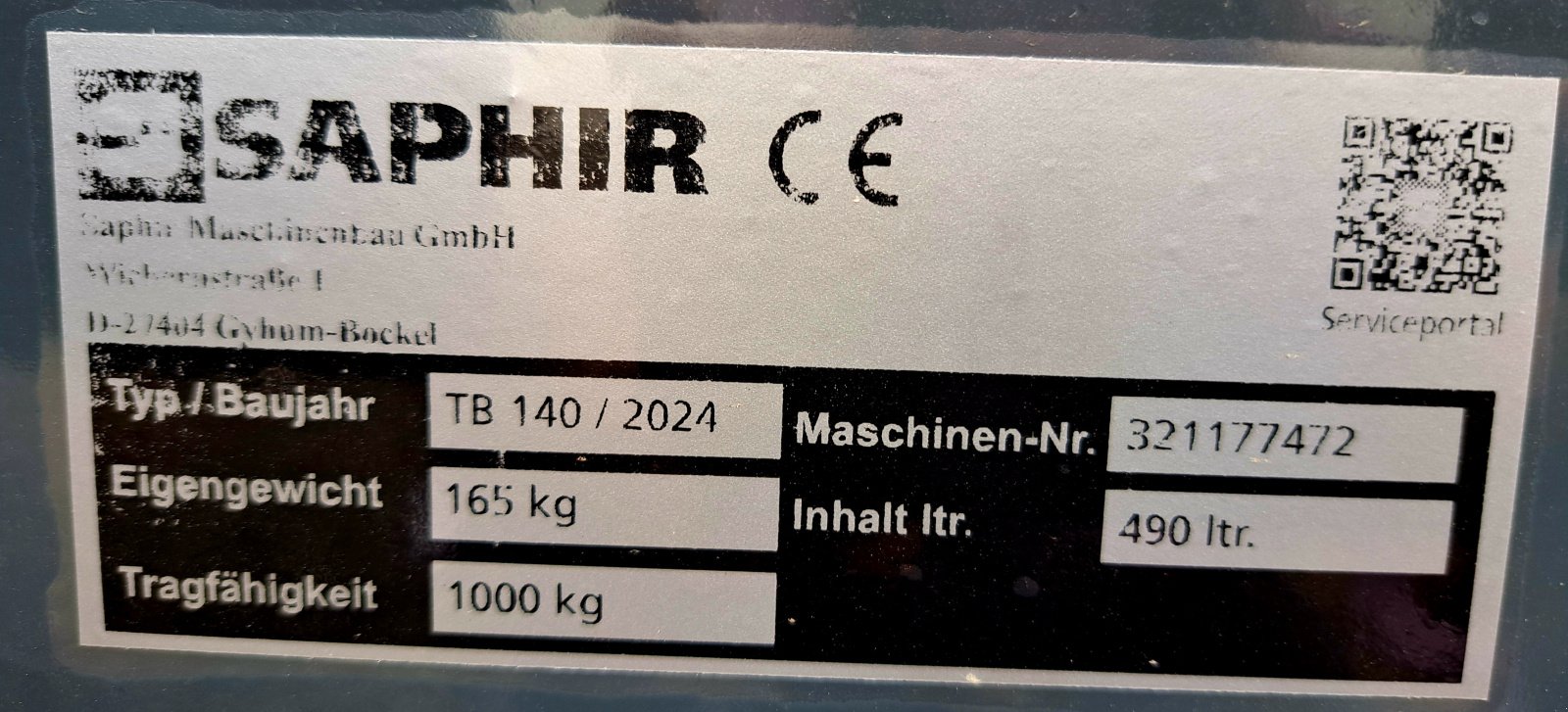 Sonstige Transporttechnik del tipo Saphir TB 140, Neumaschine en Wertach (Imagen 4)