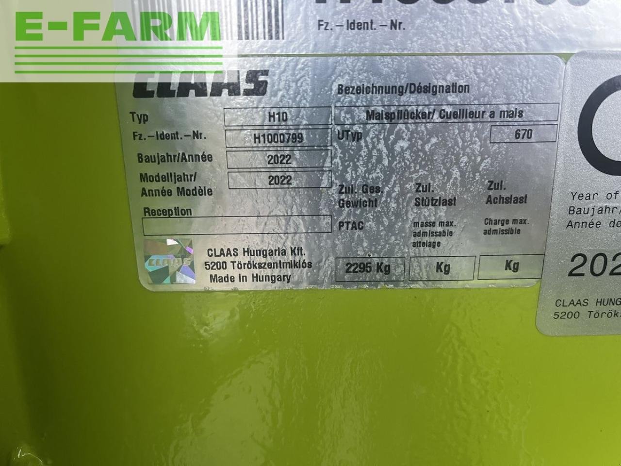 Sonstiges Mähdrescherzubehör Türe ait CLAAS conspeed 670 fc corio, Gebrauchtmaschine içinde ELIXHAUSEN (resim 13)