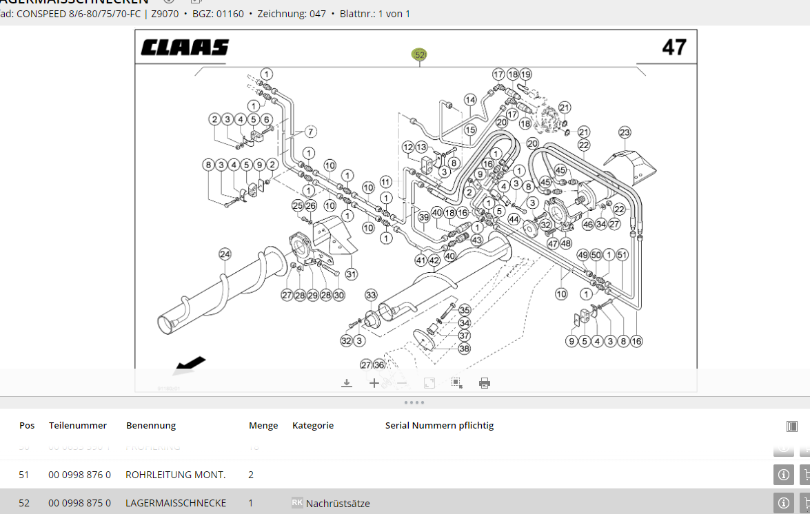 Sonstiges Mähdrescherzubehör типа CLAAS Conspeed Lagermaisschnecken 00 0998 875 0, Neumaschine в Oelde (Фотография 2)