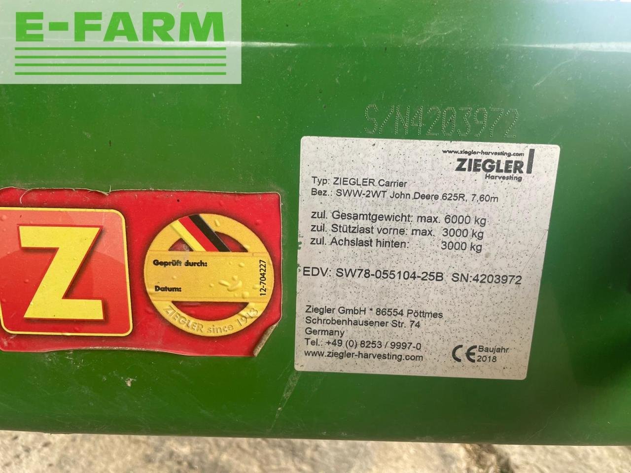 Sonstiges Mähdrescherzubehör a típus John Deere 625R, Gebrauchtmaschine ekkor: Hamburg (Kép 5)