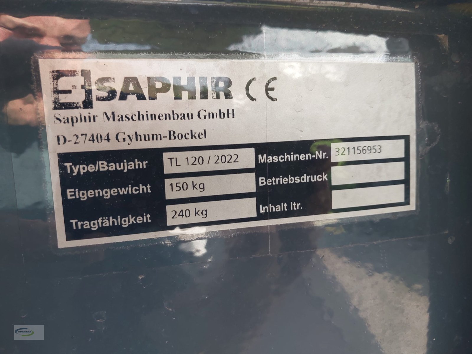 Sonstiges Traktorzubehör от тип Saphir Transportbehälter TL 120, Gebrauchtmaschine в Frontenhausen (Снимка 2)