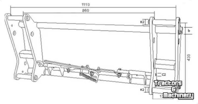 Sonstiges Traktorzubehör tipa Sonstige Euro snelwissel frame pen - gat, Gebrauchtmaschine u Zevenaar (Slika 3)