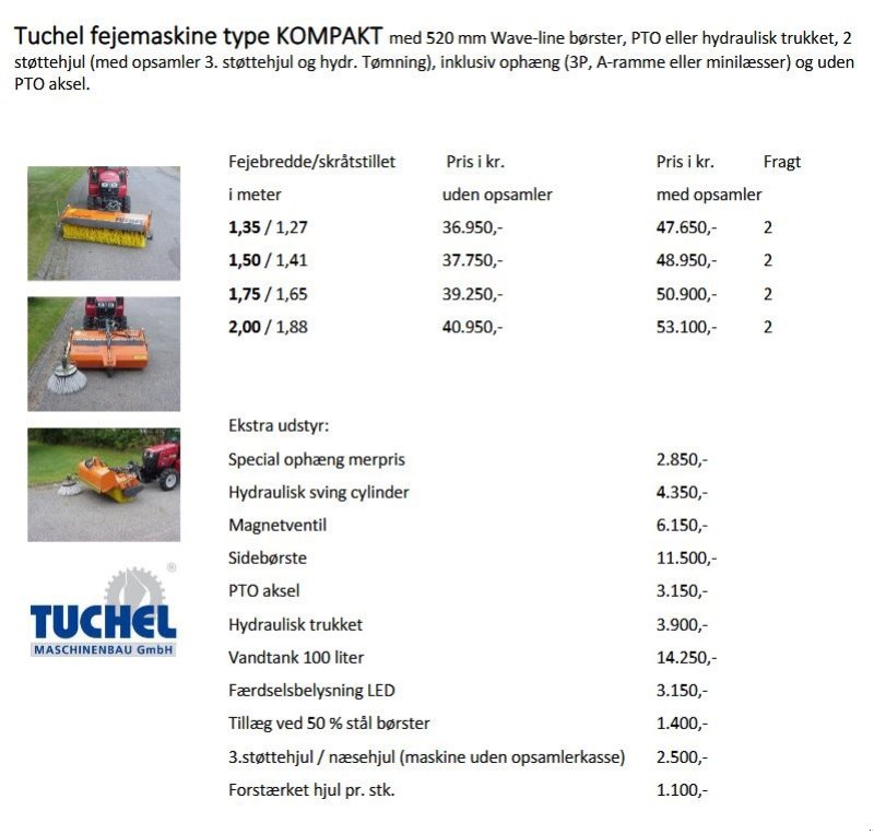 Sonstiges Zubehör tip Tuchel Kompakt 135-200 cm, Gebrauchtmaschine in Vrå (Poză 7)