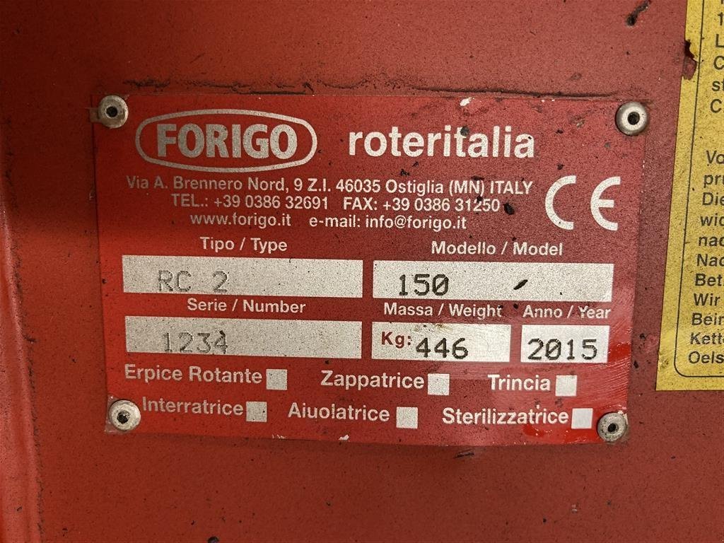 Sonstiges typu Forigo RC2-150, Gebrauchtmaschine w Horsens (Zdjęcie 4)