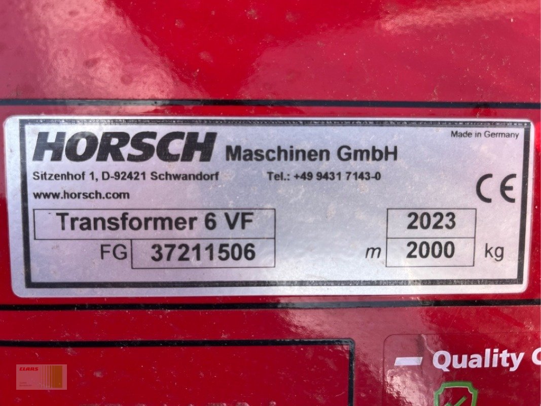 Sonstiges типа Horsch Transformer 6 VF, Neumaschine в Risum-Lindholm (Фотография 5)