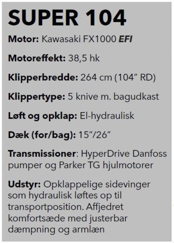 Sonstiges del tipo Hustler  SUPER 104, Gebrauchtmaschine In Vrå (Immagine 8)