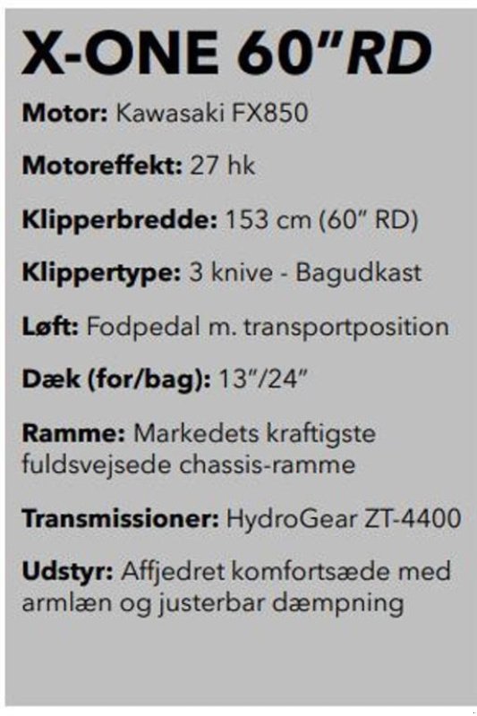 Sonstiges typu Hustler  X one RD 60", Gebrauchtmaschine v Vrå (Obrázek 7)