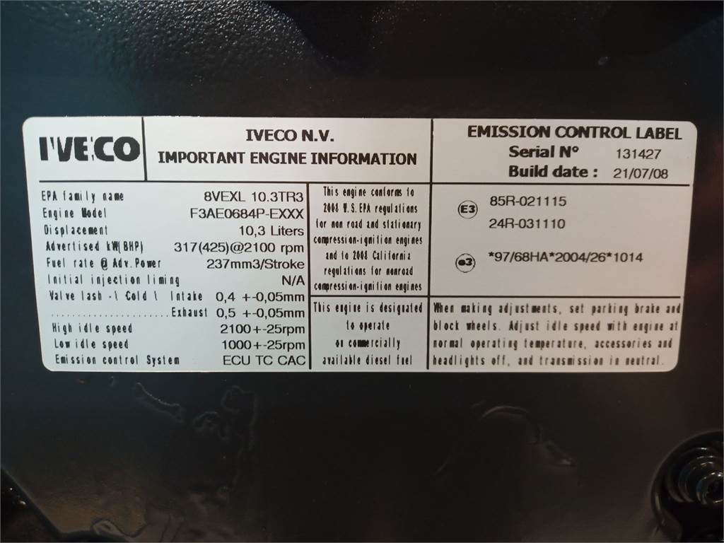 Sonstiges Türe ait Iveco F3AE0684P E905, Gebrauchtmaschine içinde Hemmet (resim 3)