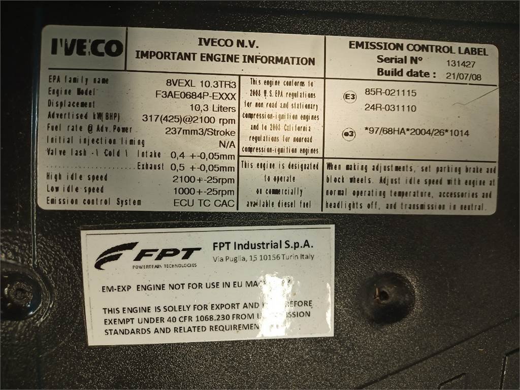 Sonstiges Türe ait Iveco F3AE0684P E905, Gebrauchtmaschine içinde Hemmet (resim 2)