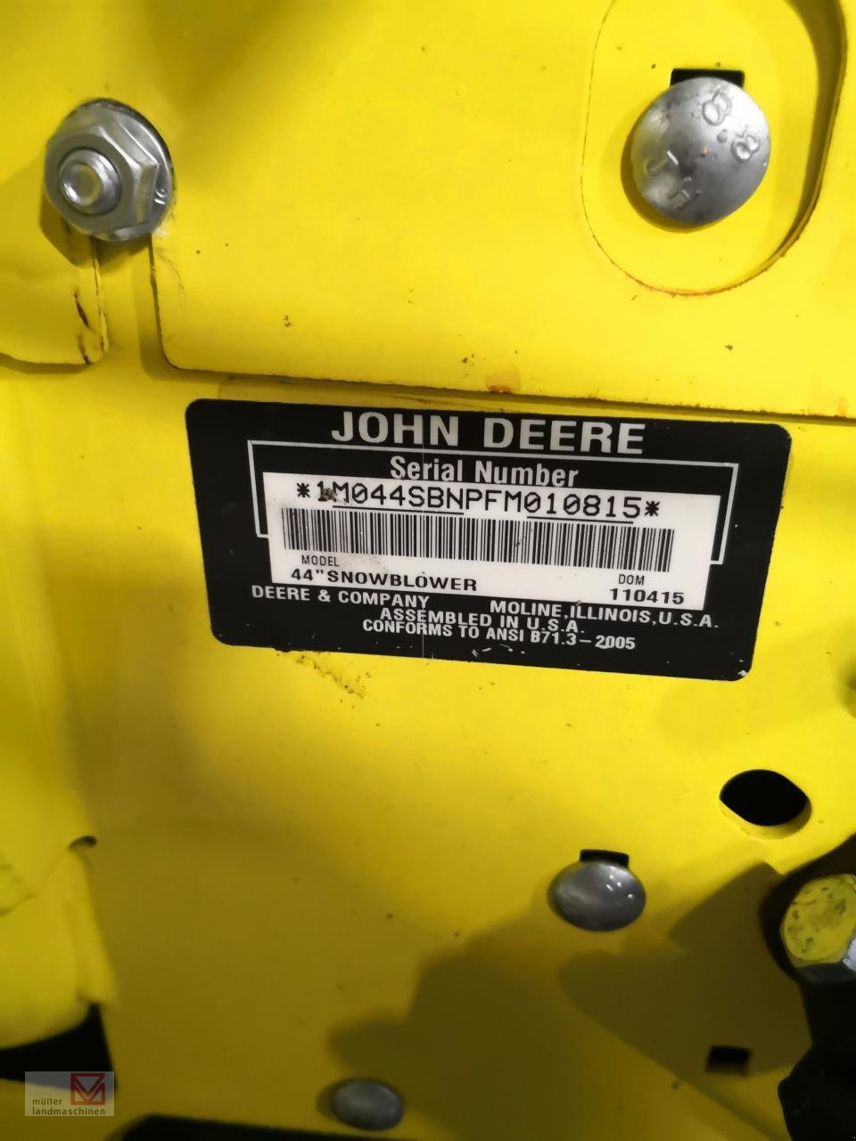 Sonstiges typu John Deere JD 44-inch Schneefräse for 100, Gebrauchtmaschine v Bonndorf (Obrázek 3)