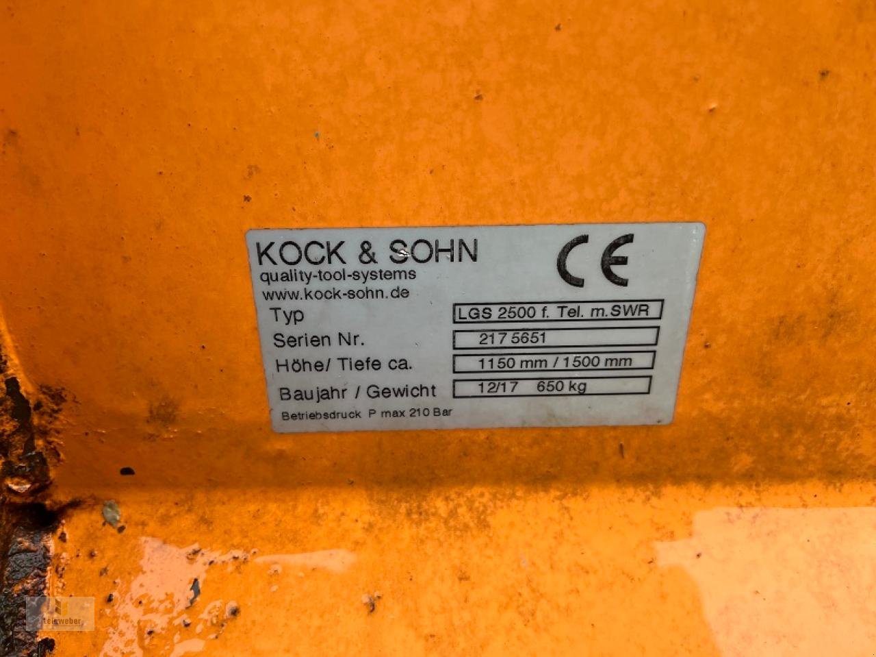 Sonstiges Türe ait Kock & Sohn LGS 2500, Gebrauchtmaschine içinde Neuhof - Dorfborn (resim 4)