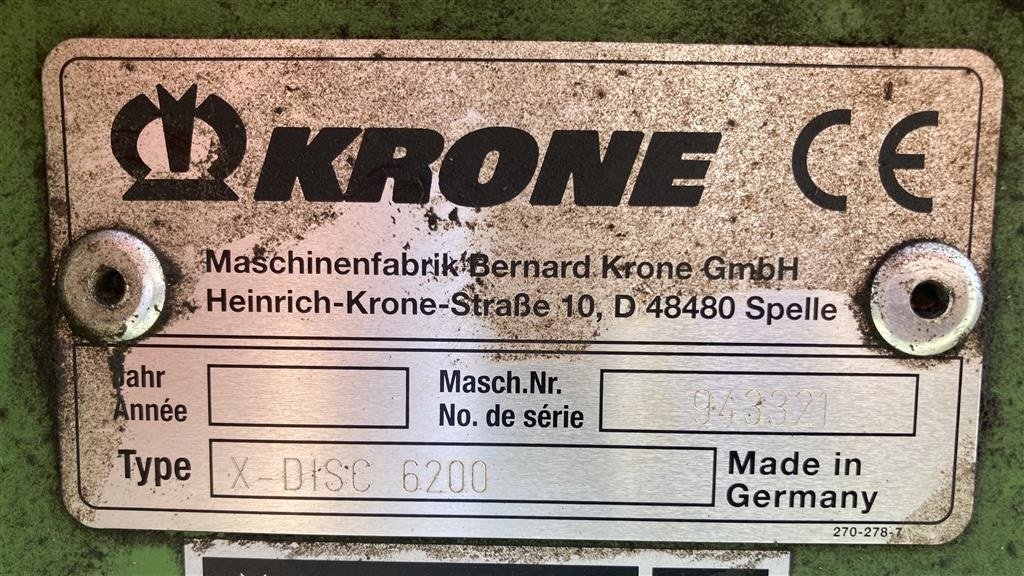 Sonstiges typu Krone X-Disc 6200, Gebrauchtmaschine w Horsens (Zdjęcie 6)