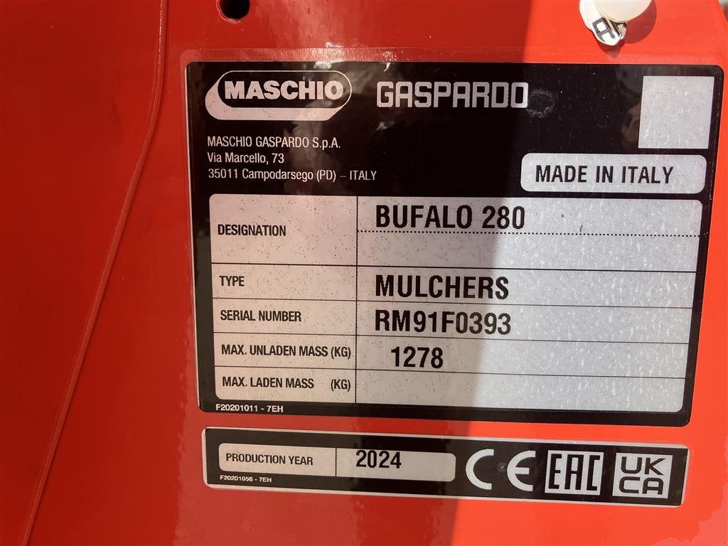 Sonstiges tip Maschio Bufalo 280 Afpudser., Gebrauchtmaschine in Spøttrup (Poză 5)