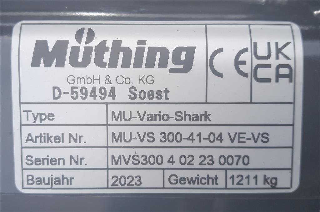 Sonstiges typu Müthing MU-Vario-Shark, Gebrauchtmaschine w Horsens (Zdjęcie 3)