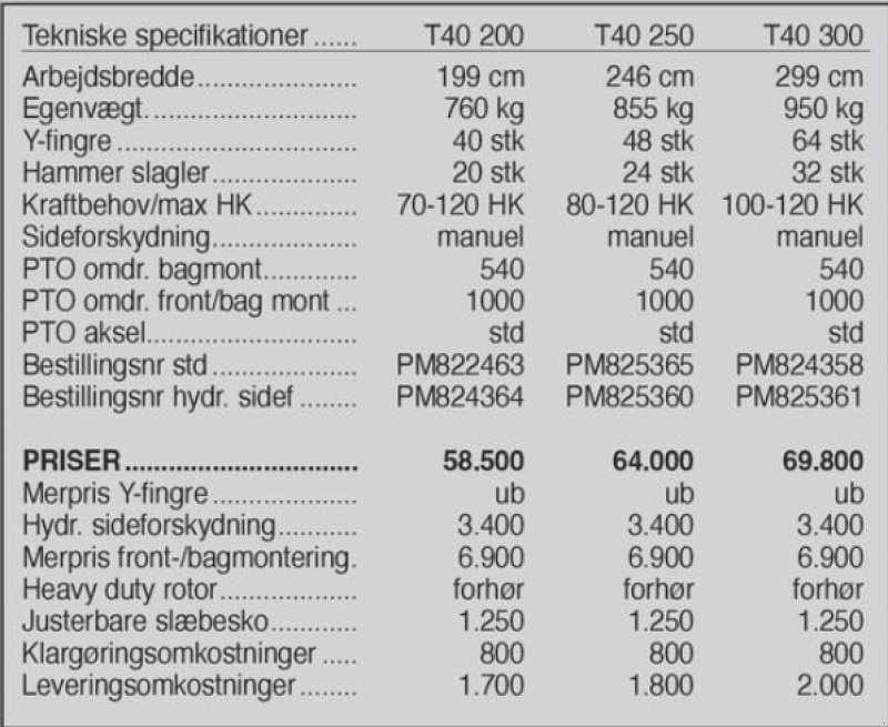 Sonstiges του τύπου Ortolan T 40 200 cm., Gebrauchtmaschine σε Vrå (Φωτογραφία 5)