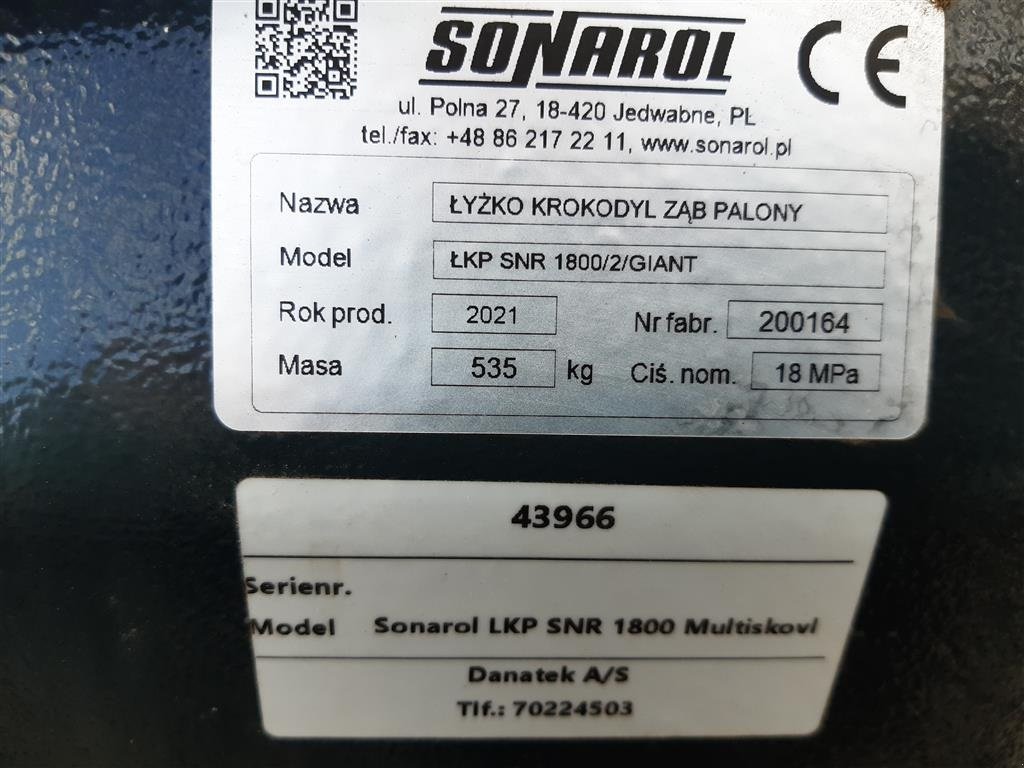 Sonstiges za tip Sonarol Multiskovl SNR 1800 med Giant, Gebrauchtmaschine u Bredebro (Slika 4)