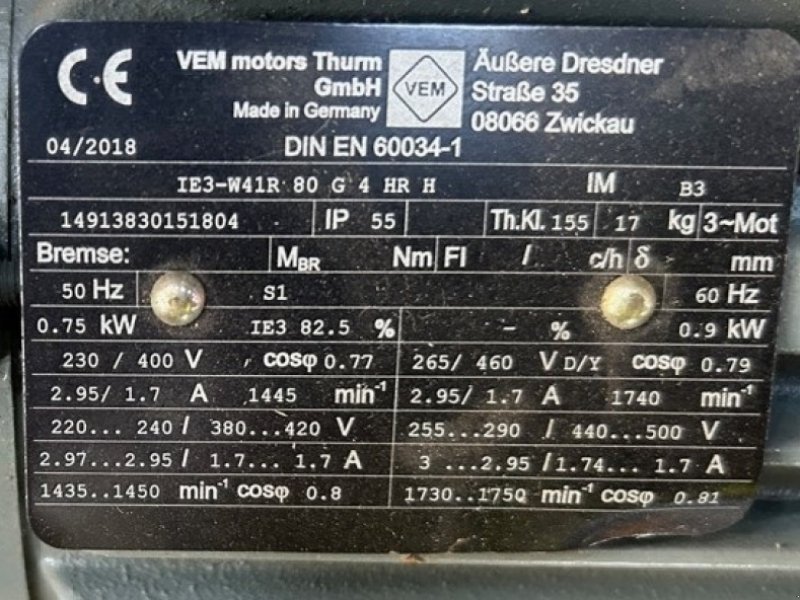 Sonstiges of the type Sonstige IE3-W41R 80 G 4 HR H	Ny, Gebrauchtmaschine in Egtved (Picture 1)