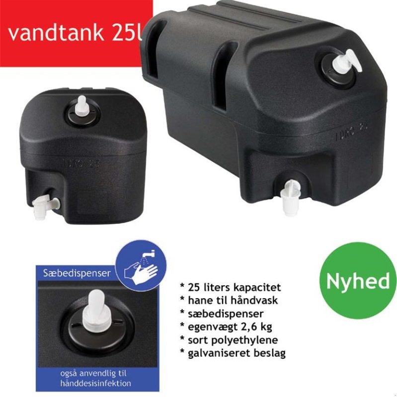 Sonstiges Türe ait Sonstige Mobil håndvask med 25L vandtank og sæbe dispenser., Gebrauchtmaschine içinde Tønder (resim 3)