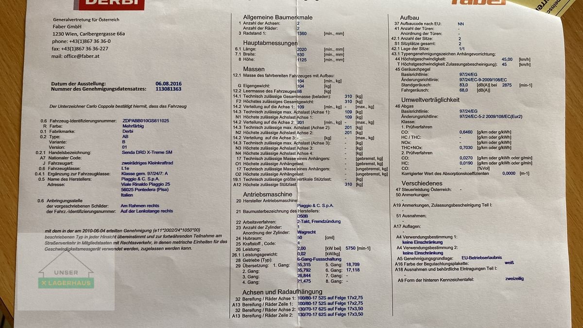 Sonstiges typu Sonstige Moped Derbi Senda DRD X-Treme SM, Gebrauchtmaschine v Wartberg (Obrázek 5)