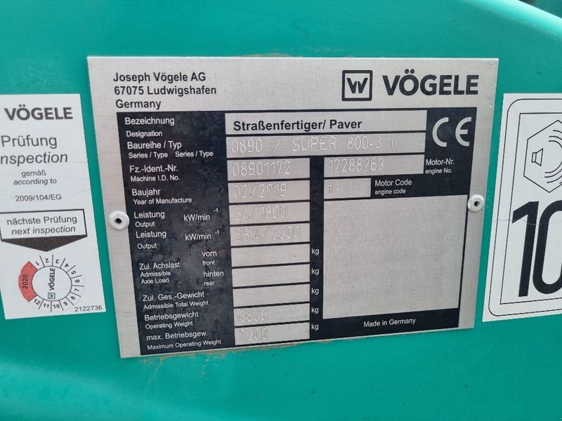 Sonstiges tipa Vögele SUPER 800-3i, Gebrauchtmaschine u Gabersdorf (Slika 21)