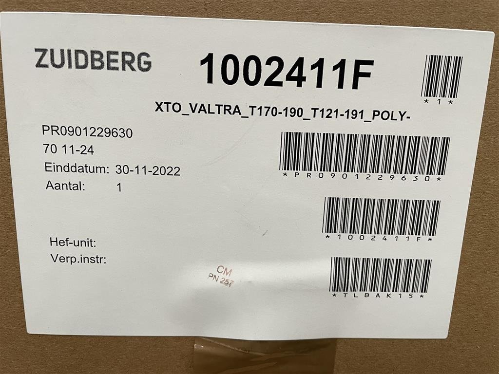 Sonstiges a típus Zuidberg Passer til Valtra T171-191 mf, Gebrauchtmaschine ekkor: Nimtofte (Kép 4)