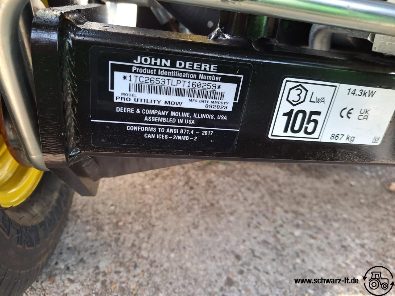 Spindelmäher Türe ait John Deere 2653B, Neumaschine içinde Aspach (resim 5)