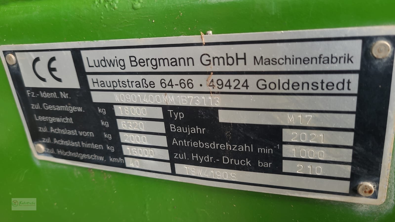 Stalldungstreuer des Typs Bergmann TSW 4190 S, Gebrauchtmaschine in Biebelried (Bild 6)