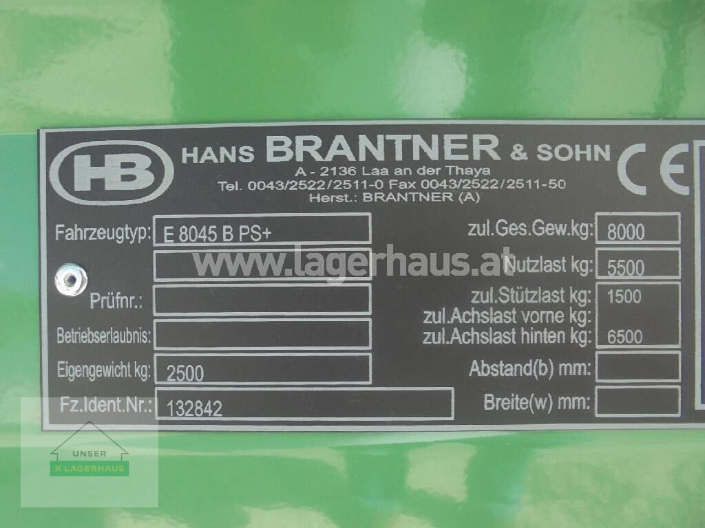 Stalldungstreuer του τύπου Brantner E 8045 B POWER SPREAD PLUS, Neumaschine σε Schlitters (Φωτογραφία 2)