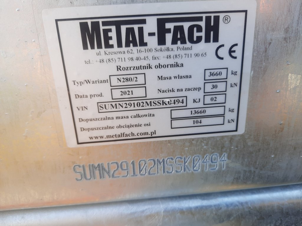 Stalldungstreuer του τύπου Metal-Fach N280/2, Neumaschine σε Cham (Φωτογραφία 6)