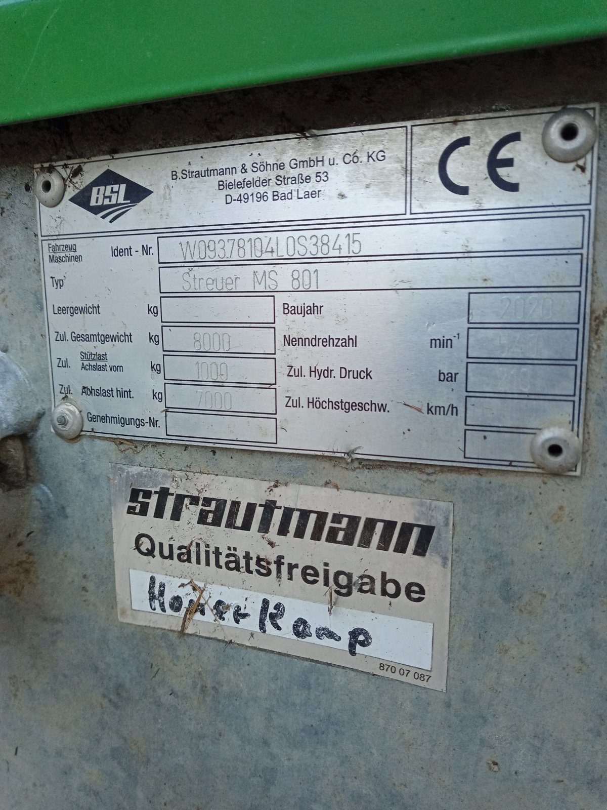 Stalldungstreuer typu Strautmann Streublitz MS801, Gebrauchtmaschine w Lamerdingen (Zdjęcie 6)